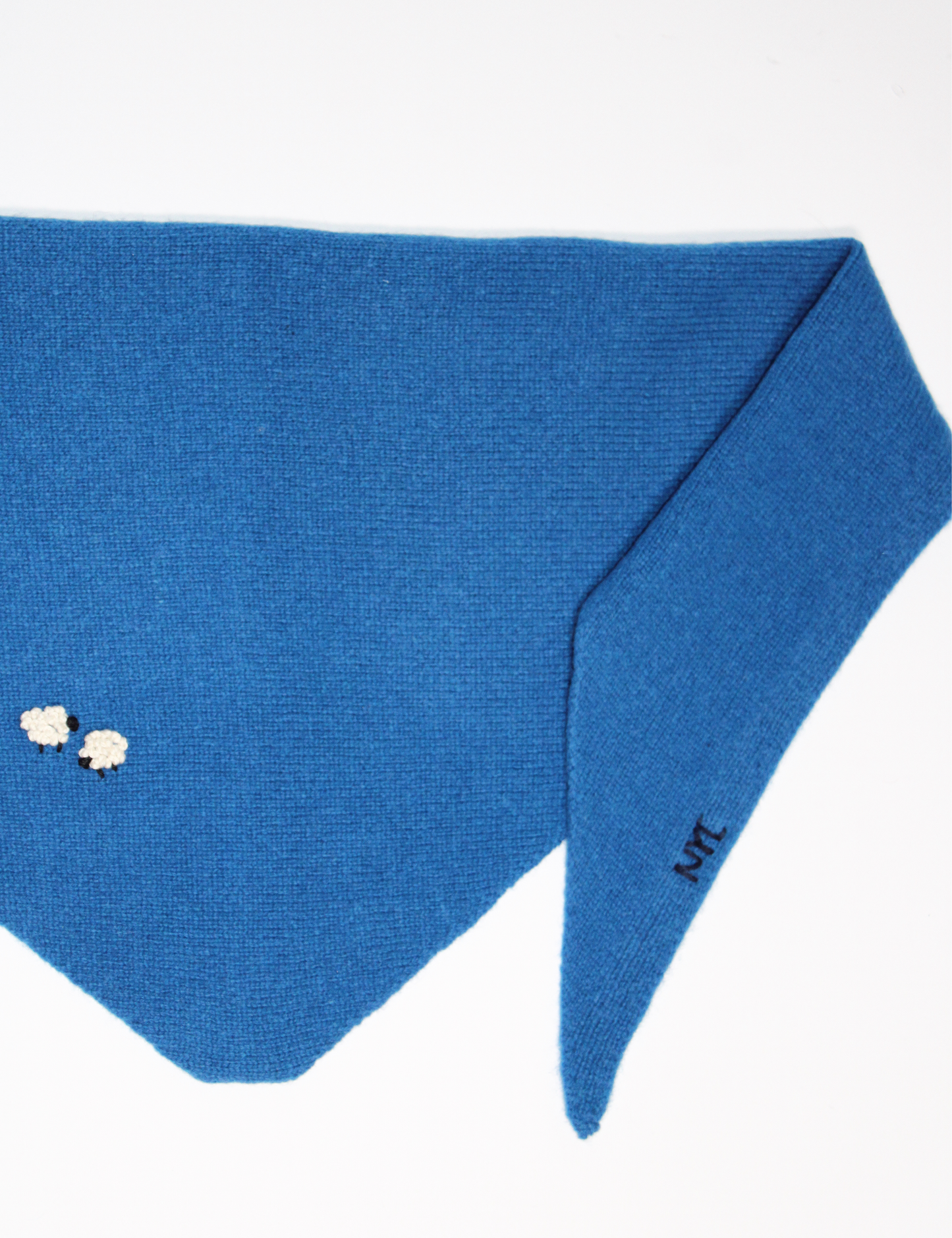 BLUE WOOL SCARF
