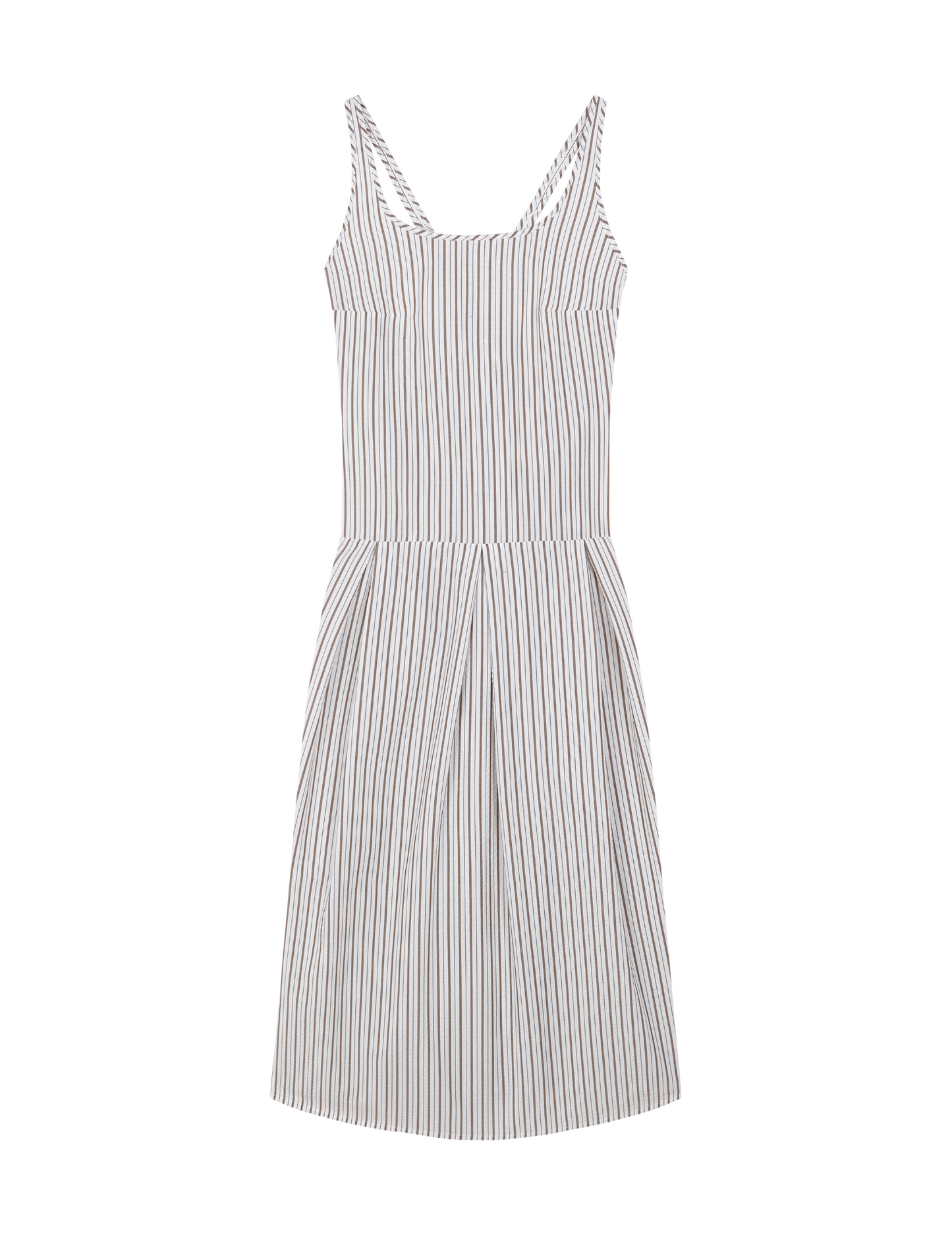 SEERSUCKER OPEN BACK DRESS