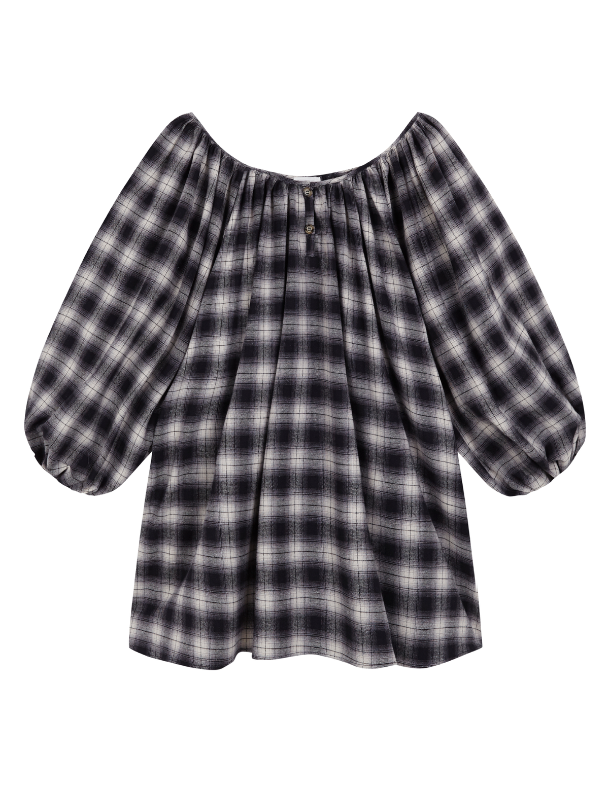 Plaid Balloon Mini Dress — Eze | Casa Oleo – CASA OLEO