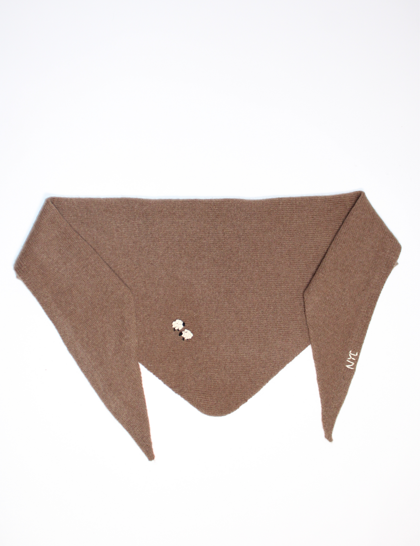 BROWN WOOL SCARF