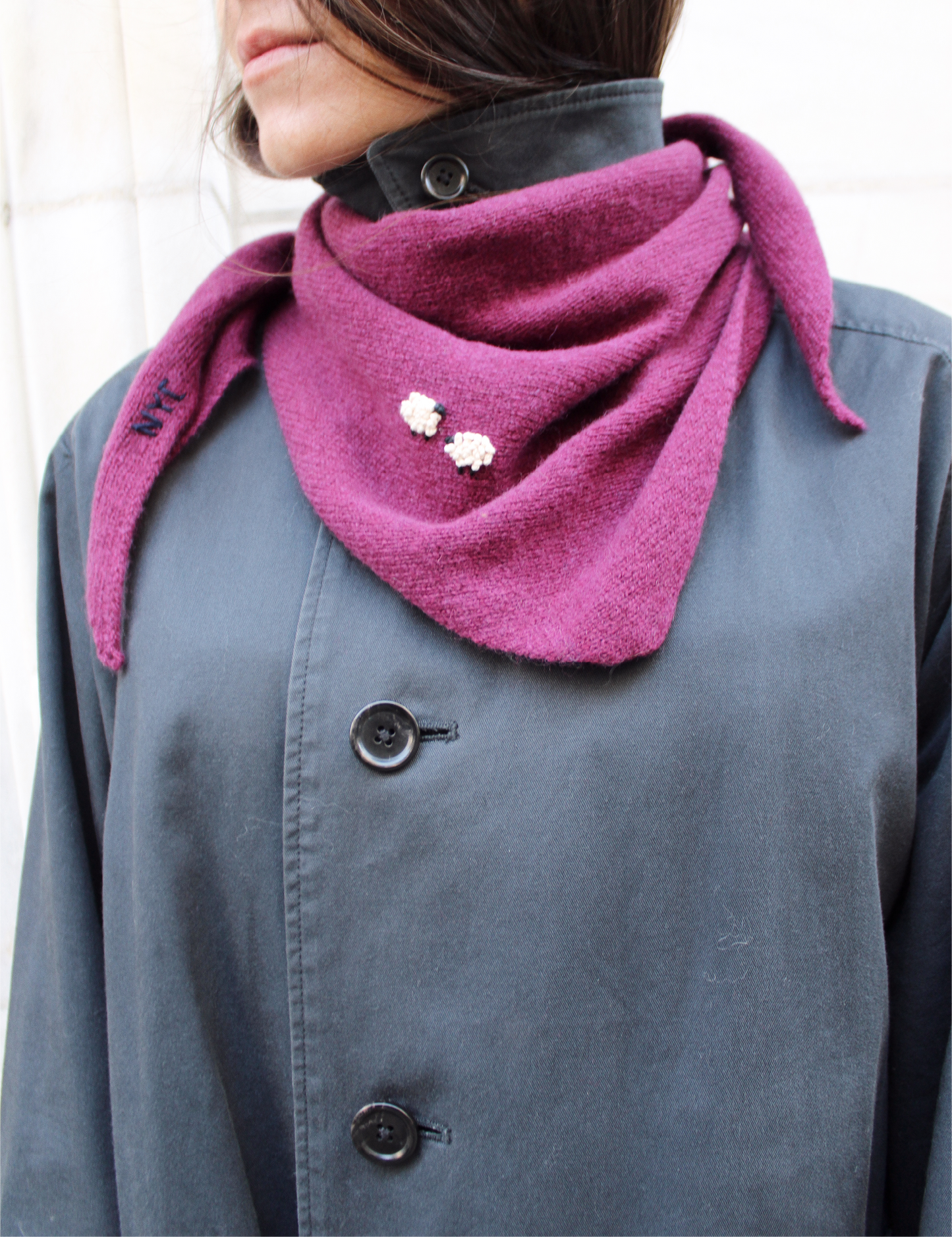 BERRY WOOL SCARF
